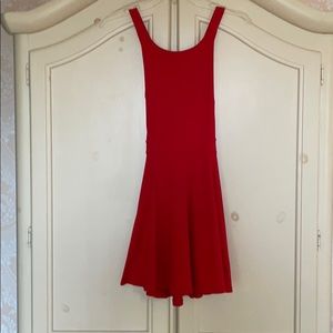 Susana Monaco Red A-Line Dress Strappy Back Small
